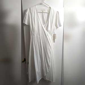 White wrap dress